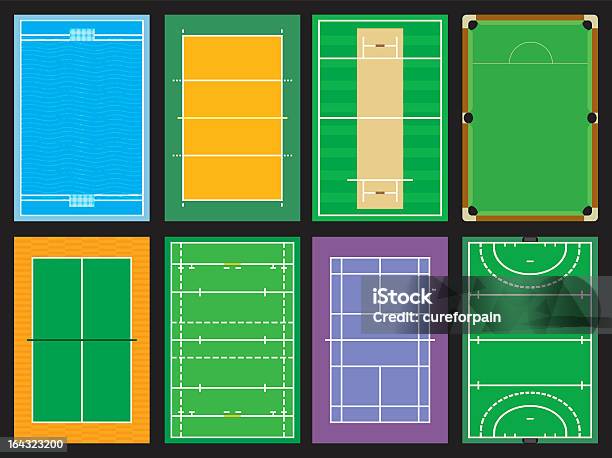 Спорт Поля — стоковая векторная графика и другие изображения на тему Поле для игры в крикет - Поле для игры в крикет, Поле для регби, Векторная графика