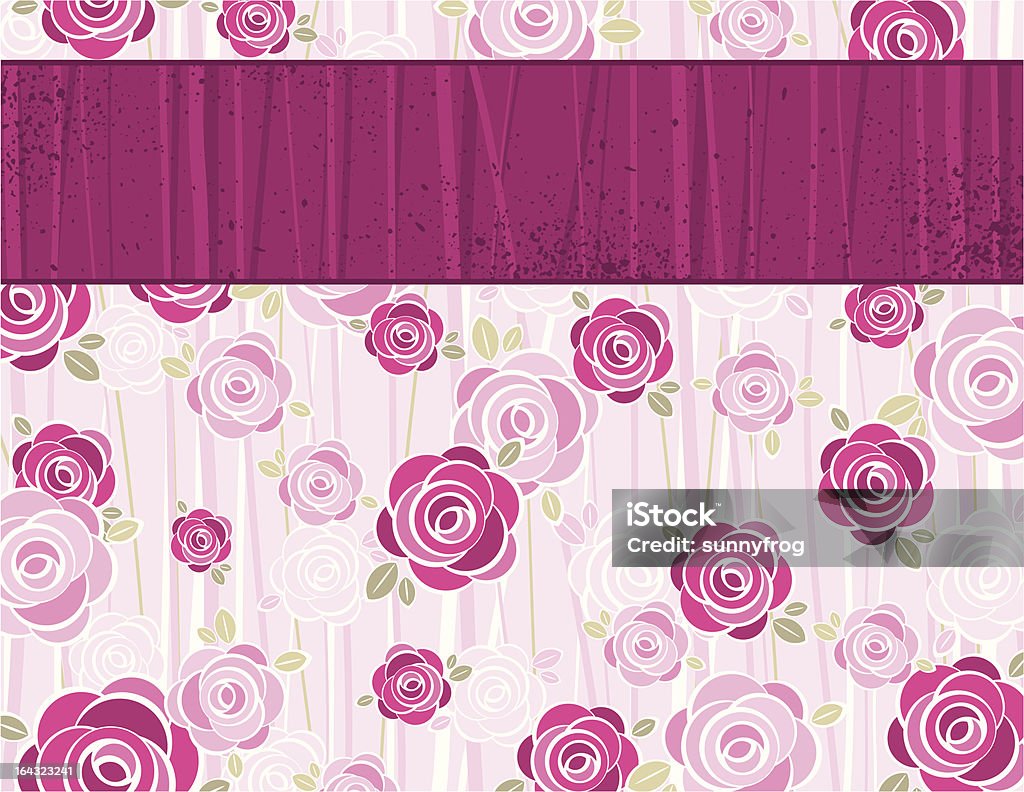 Różowy valentine tło z róż - Grafika wektorowa royalty-free (Abstrakcja)