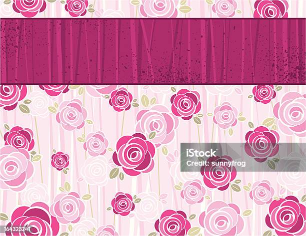 Różowy Valentine Tło Z Róż - Stockowe grafiki wektorowe i więcej obrazów Abstrakcja - Abstrakcja, Bez ludzi, Clip Art
