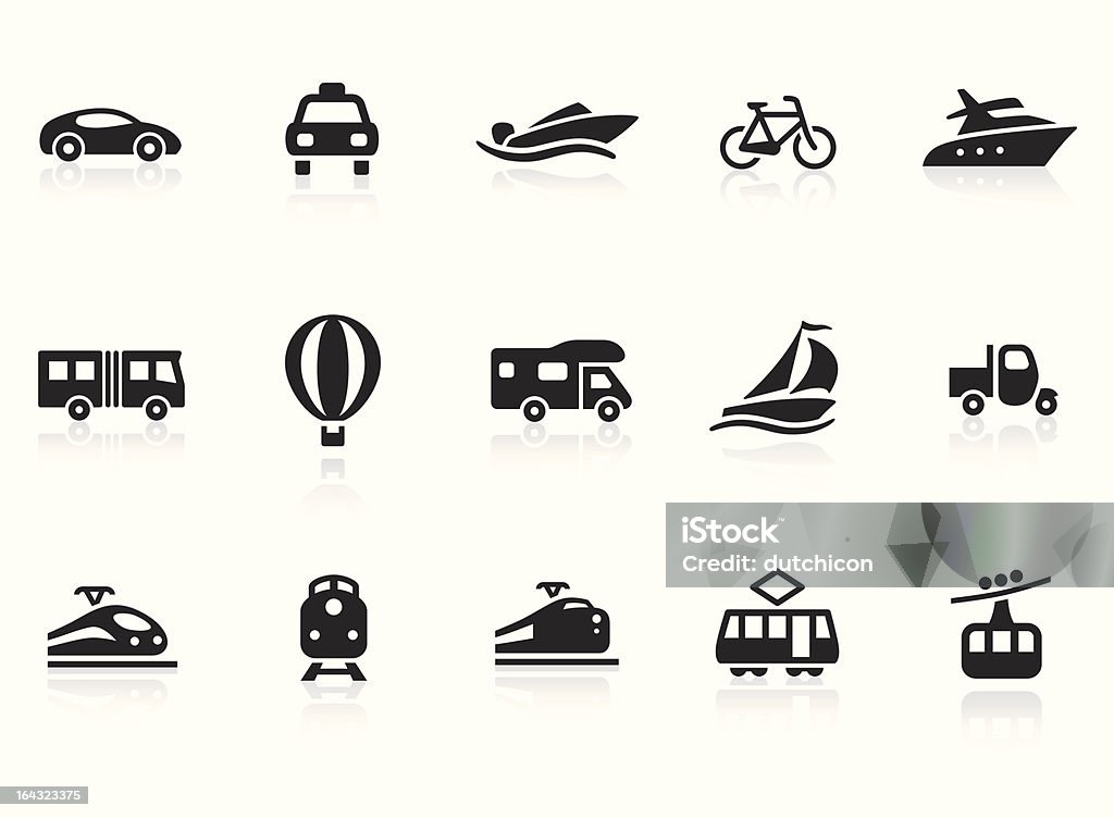 Transportation icons 2 Transport related vector icons for your design, website or presentation.  Icon Symbol stock vector