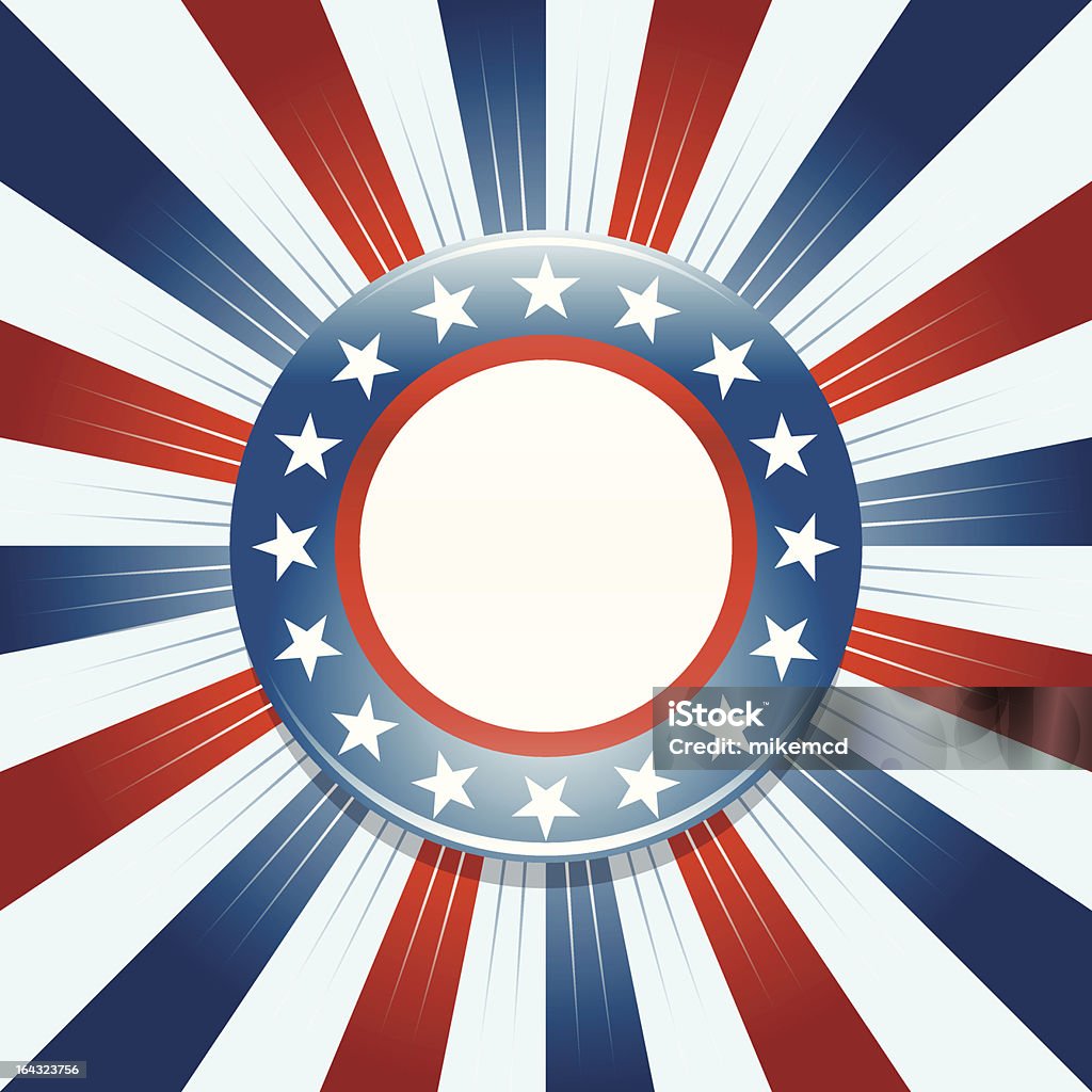 Bouton de campagne électorale arrière - clipart vectoriel de Sénat des États-Unis libre de droits