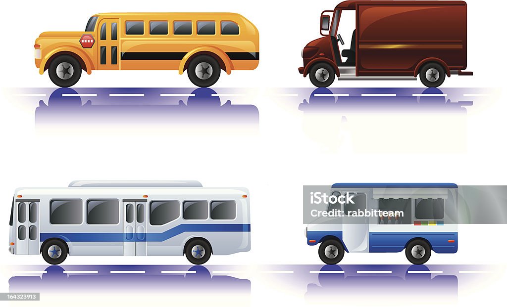 De transport - clipart vectoriel de Camionnette de vendeur de glaces libre de droits