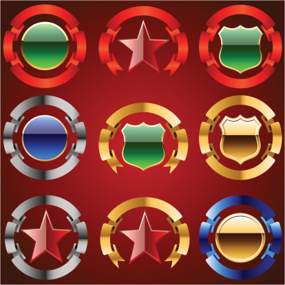Really Simple Emblems Emblems With Simple Shapes Stock Illustration - Download Image Now ...