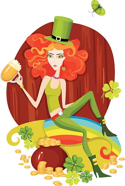 st.patriks day card vector art illustration