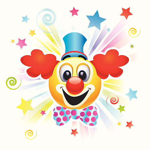 ilustrações de stock, clip art, desenhos animados e ícones de smiley bola - entertainment clown child circus