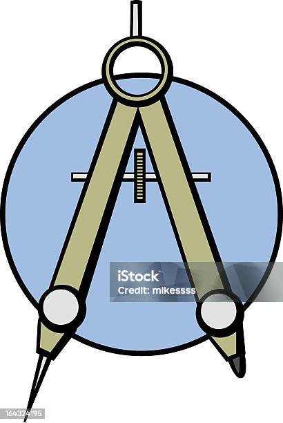 Kompas Rysunek Instrument - Stockowe grafiki wektorowe i więcej obrazów Cyrkiel - Cyrkiel, Bez ludzi, Figura geometryczna