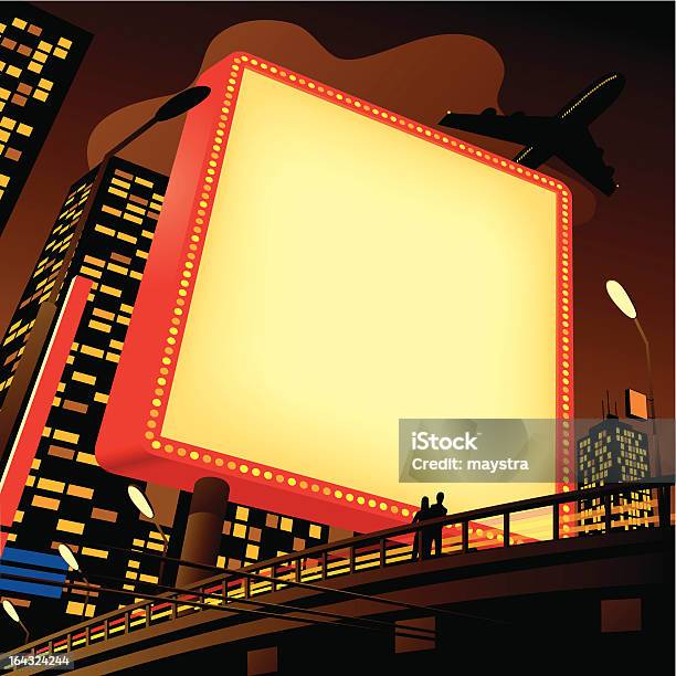 Advertising Billboard In The City Stock Illustration - Download Image Now - Advertisement, Architecture, Backgrounds