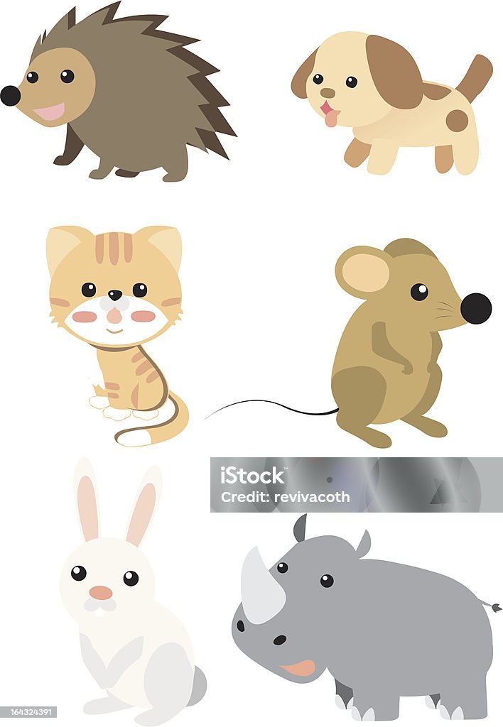Ilustración de Mamífero Conjunto De Dibujos Animados De Seis Animales y más  Vectores Libres de Derechos de Animal - iStock