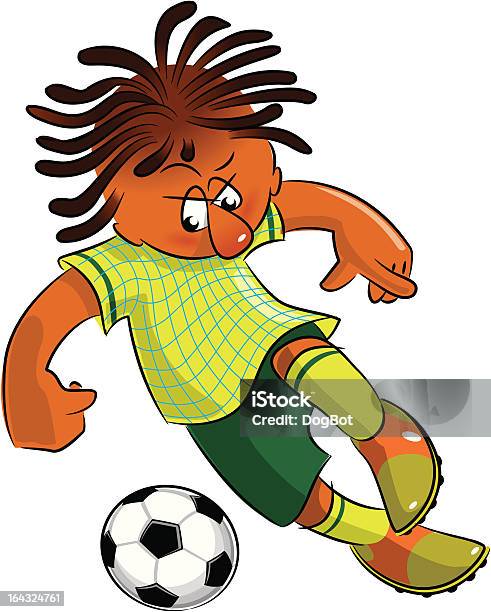 Soccer Player Stock Vektor Art und mehr Bilder von Afrikanischer Abstammung - Afrikanischer Abstammung, Aktivitäten und Sport, Athlet