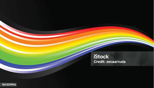 Leuchtende Wellenlinien Rainbow Stock Vektor Art und mehr Bilder von Abstrakt - Abstrakt, Beleuchtet, Biegung