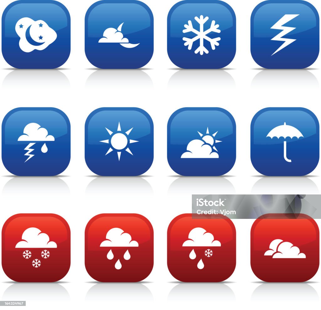 Météo boutons. - clipart vectoriel de Badge libre de droits