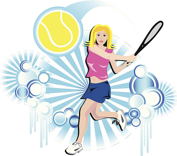 Tenis Player – artystyczna grafika wektorowa