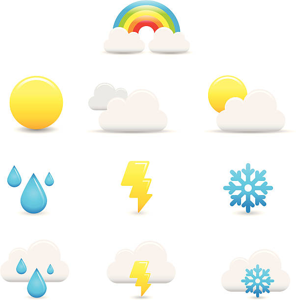 Icônes météo - Illustration vectorielle