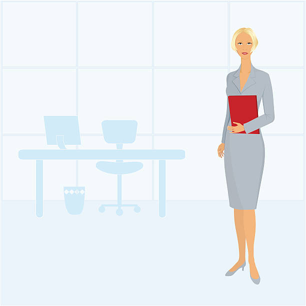 Businesswoman vector art illustration