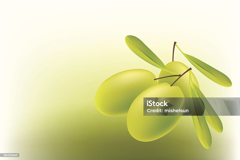 Verde azeitonas - Vetor de Alimentação Saudável royalty-free