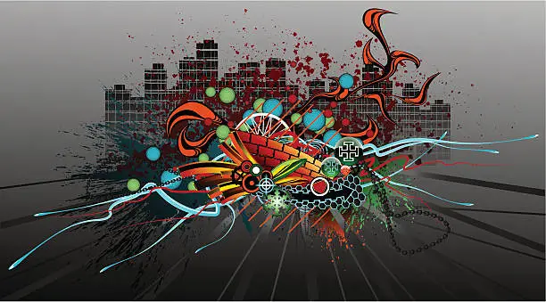 Vector illustration of Grunge Graffiti
