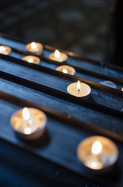 Candles on a Stand in Church