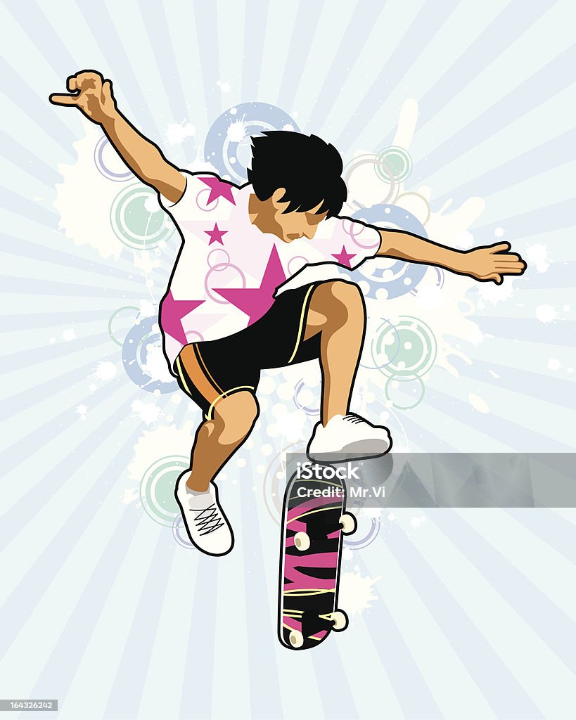 skater - arte vectorial de Monopatín - Actividades recreativas libre de derechos