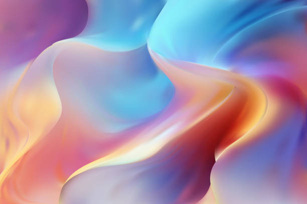 ilustraciones, imágenes clip art, dibujos animados e iconos de stock de precioso fondo abstracto con ondas verticales de fluido opalescente - opalescent