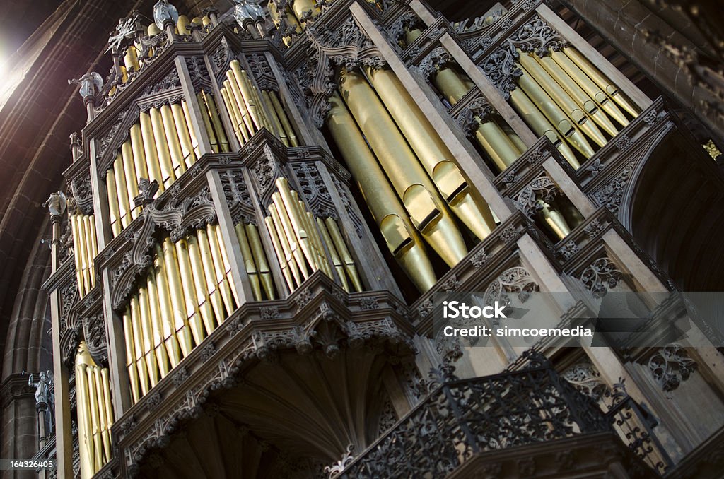 Organ Pipe alla Cattedrale di Chester in Inghilterra - Foto stock royalty-free di Anglicanesimo