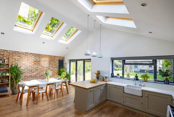 istock Beautiful dining kitchen area in a modern house 1643301567