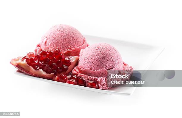 Pomegranate Ice Cream Stock Photo - Download Image Now - Close-up, Cold Temperature, Dessert - Sweet Food