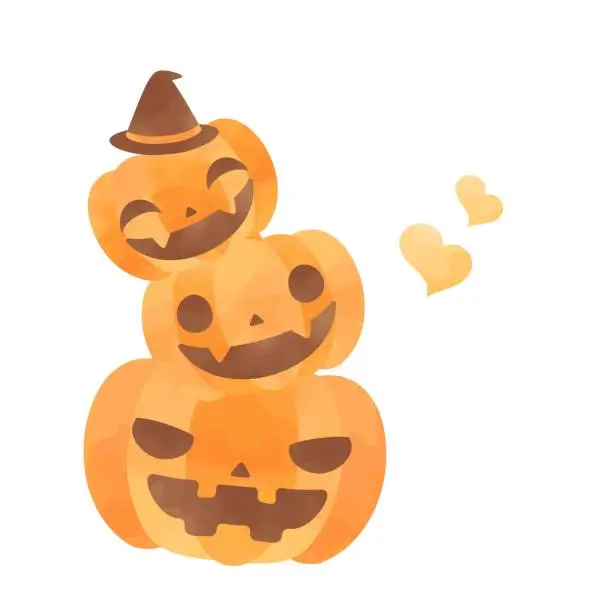 Vector illustration of cute Halloween jack-о'-lantern illustration