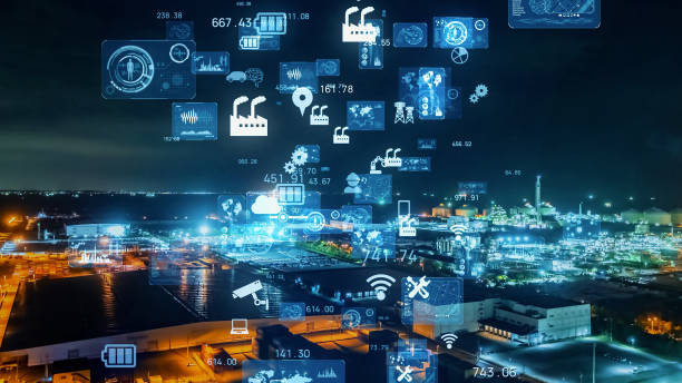 istock Industrial technology concept. Smart factory. Logistics. 1643497546