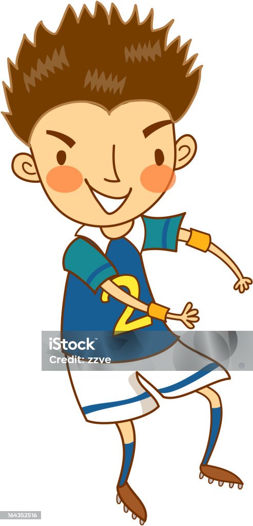 Close-up de um garoto sorrindo - Vetor de Clip Art royalty-free