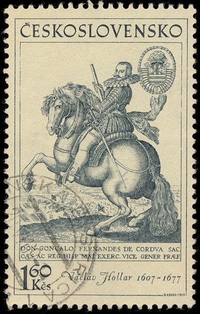 istock Old Engravings of Horses stamp, circa 1969 164352999