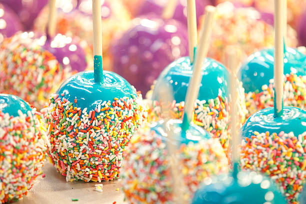Candy apple stock photo