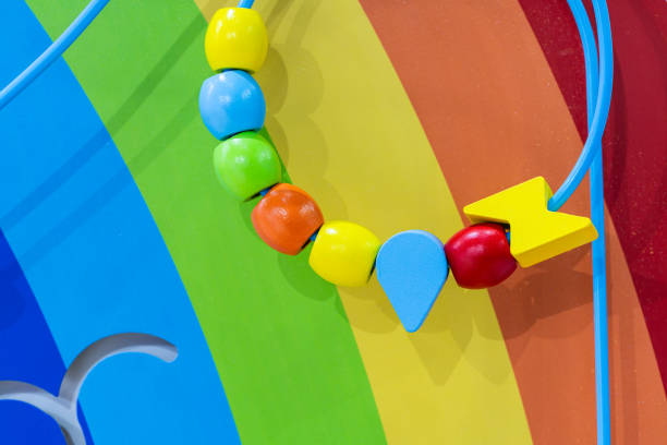 Colorful wooden block toys