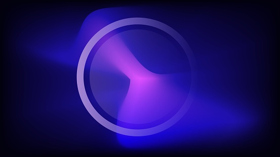 Simple twilight colors dark blue night background with circle frame for copy space.