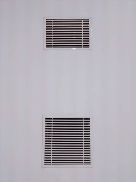 istock Grate ventilations on the white wall. Home improvement ideas. House interior 1643580157