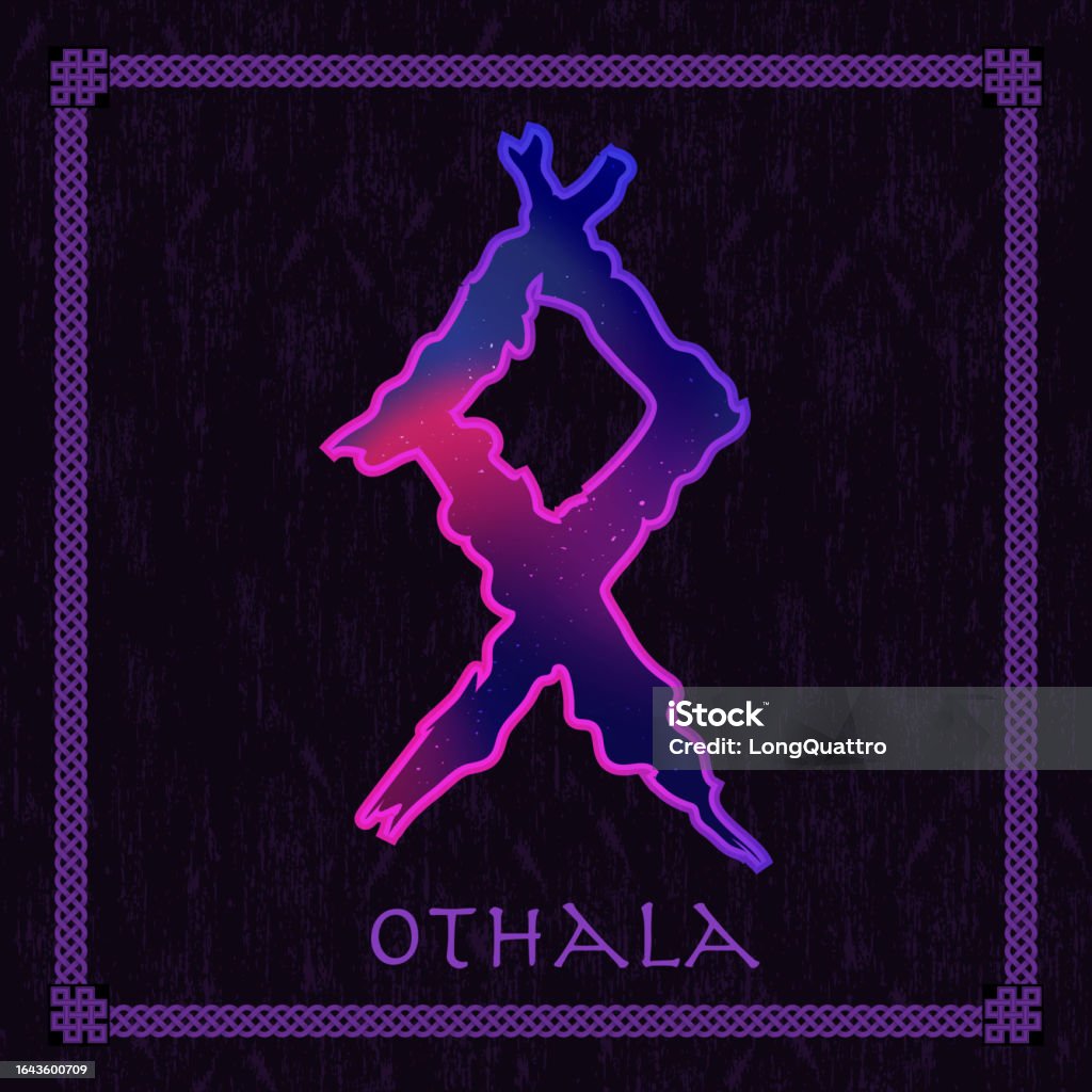 Abstract Rune Art Abstract Space Viking Rune Wallpaper Stock Illustration - Download ...