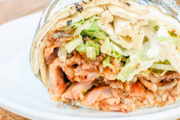 istock Chicken Shawarma Wrap: A Taste of Arab Tradition on a Plate. 1643631709