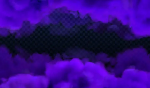 Vector illustration of Purple cloud or smoke background