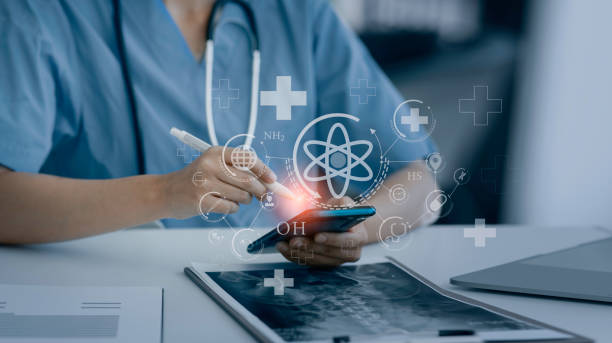 istock Doctor working on digital Smartphone. 1643689815