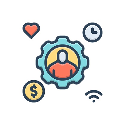 Icon for resources, modality, setting, service, wifi, time, management, workforce, manage