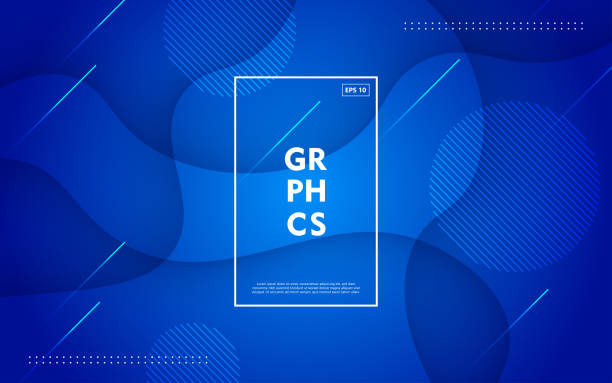 abstract blue light modern geometric dynamic wave shadow shape background. eps10 vector - blue background stock illustrations