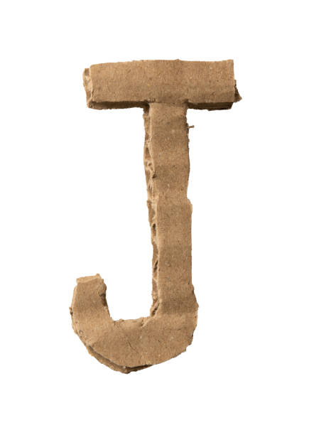 алфавит j, вырезанный из картонной бумаги - document paper cutting tearing стоковые фото и изображения