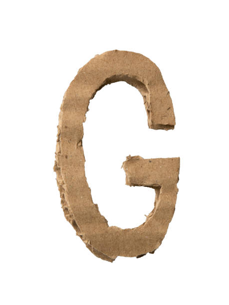 алфавит g, вырезанный из картонной бумаги - document paper cutting tearing стоковые фото и изображения