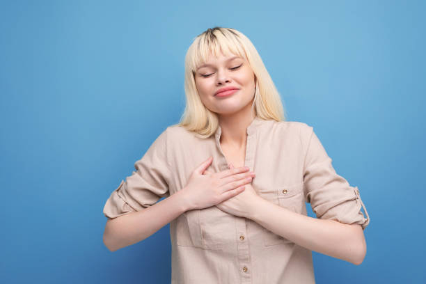 istock kind caucasian blond woman with expressed emotions 1643769083