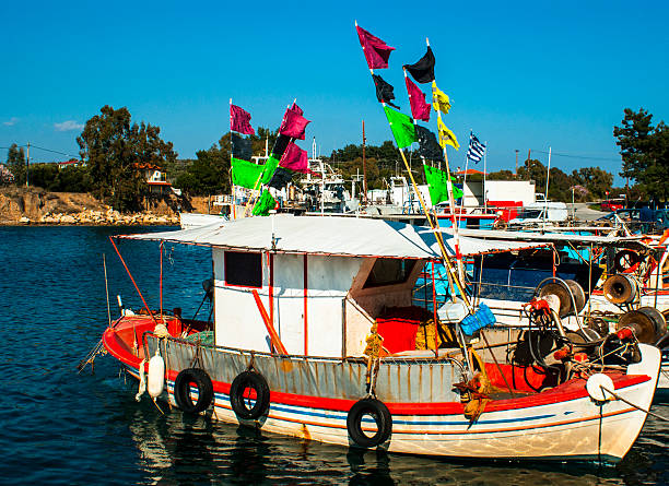 Traditional fishing boat in Greece