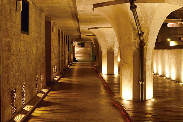 istock corridor of Medieval castle 164378379