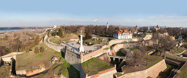 istock Belgrade fortress, aerial view 164379533