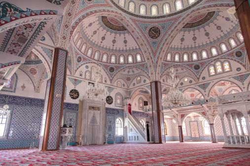 Image taken inside manavgat mosque in Turkey.