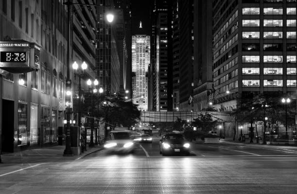 istock Chicago Night Cityscape. 1643817458