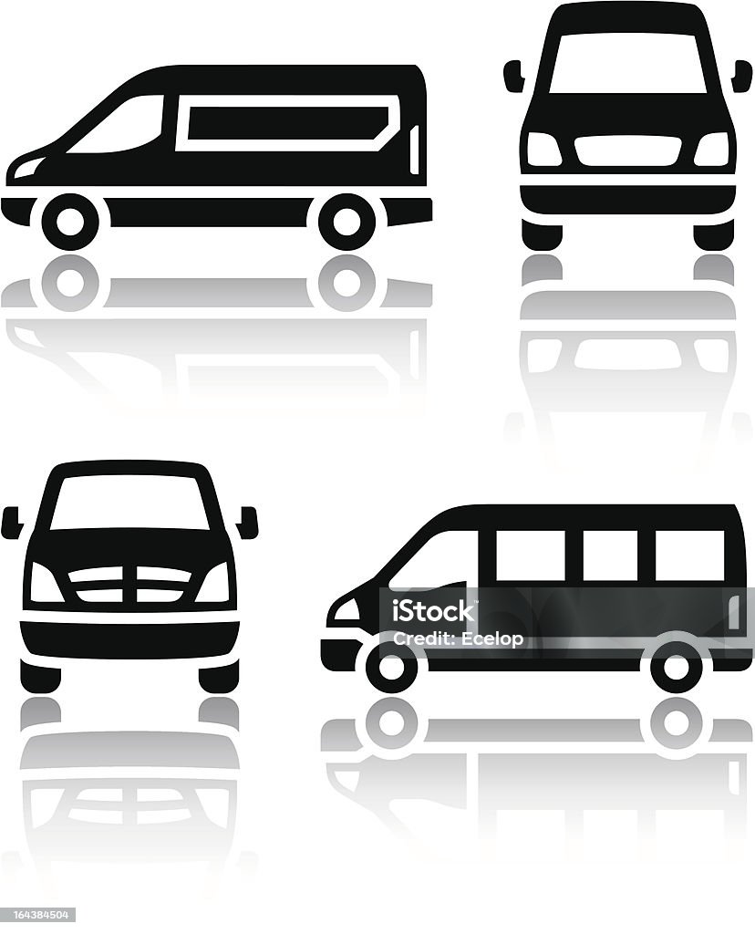 Satz von transport-icons-Transporter - Lizenzfrei Personentransporter Vektorgrafik