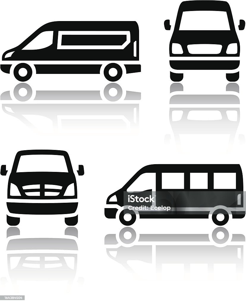Conjunto de ícones de Transporte-carga van - Royalty-free Carro de Família arte vetorial
